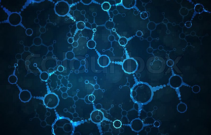 Futuristic DNA Abstract Molecule Cell Illustration